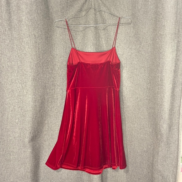 Urban Outfitters Red Velvet Dress - Picture 2 of 5